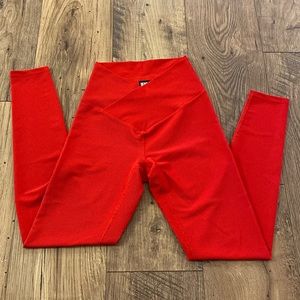 NWOT Beach Riot Red Crossover Waist Leggings, Small